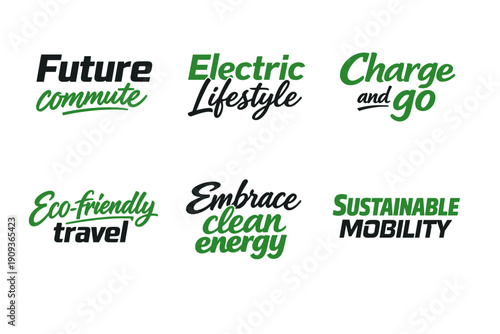 Green transportation slogans: future commute and eco-friendly travel