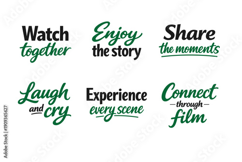 Inspirational movie quotes in artistic fonts