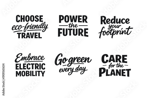 Inspirational eco-friendly travel and sustainability slogans promoting green living