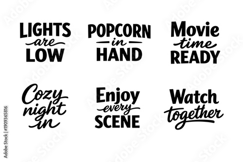 Movie night phrases: cozy quotes for enjoying films together