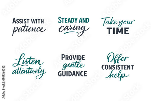 Encouraging phrases for guidance and assistance