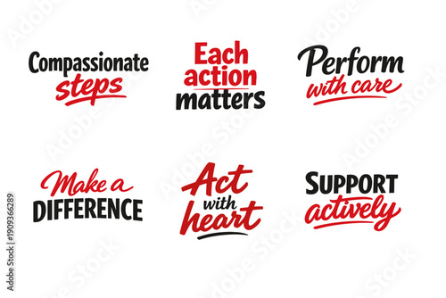 Motivational phrases for positive action and support