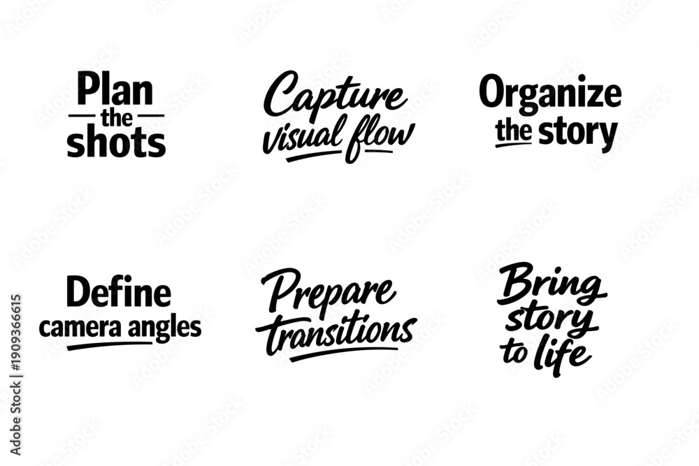 Obraz premium Filmmaking essentials: organize, capture, define, prepare, bring stories to life