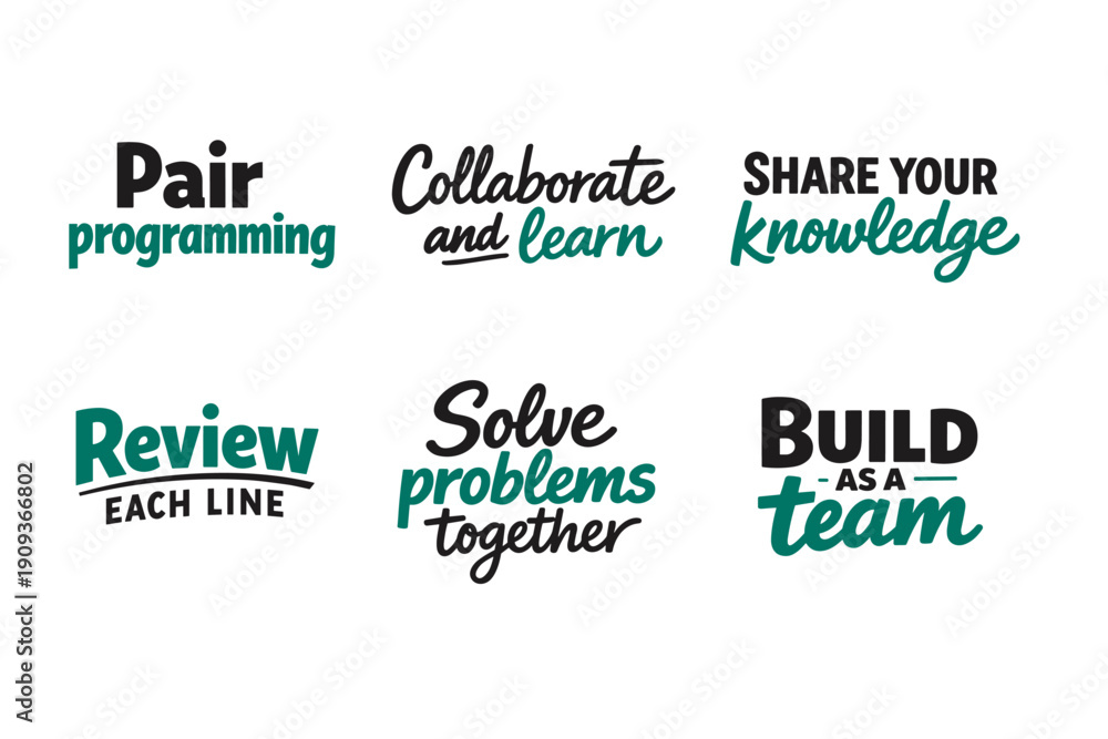 Obraz premium Collaboration and teamwork in software development