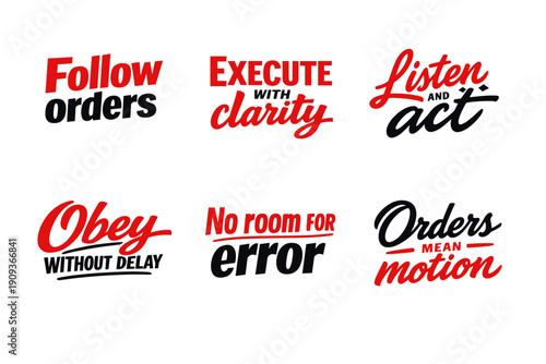 Motivational leadership quotes in bold typography on white background