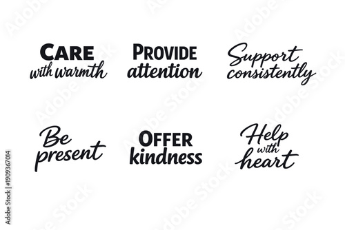 Inspirational words of encouragement in six motivational phrases