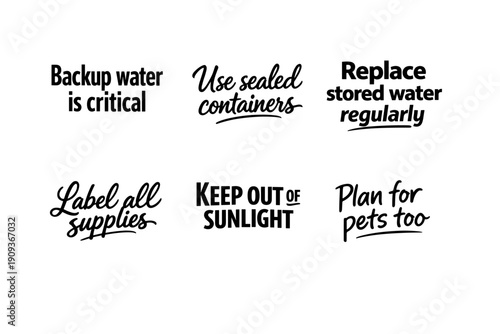 Essential water storage tips: backup, seal, rotate, label, protect from sunlight, include pets