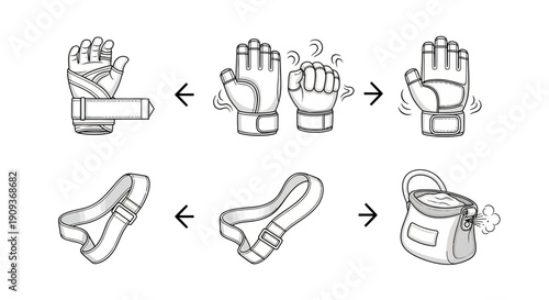 Boxing Hand Wraps and Gym Bag: Training Preparation and Gear