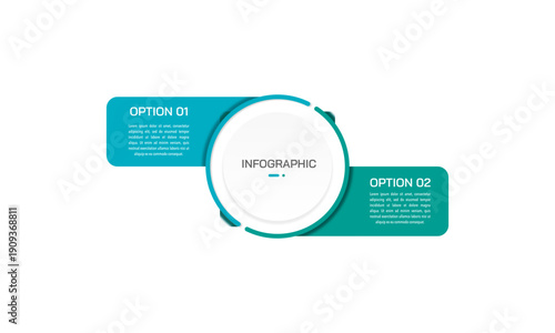 Infographic templates for business, with two options for comparison and decision making. Banner, Plan and Strategy. Vector illustration.
