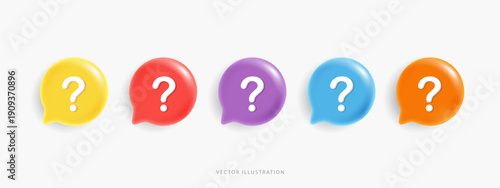 3D Vector Highway Traffic Sign Mockup Set, Blank Green, Yellow and White Road Signboards for Information, Navigation and Business Exit Concept on Blue Background.