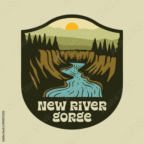NEW RIVER GORGE NATIONAL PARK VECTOR LOGO
