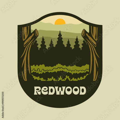REDWOOD NATIONAL PARK VECTOR LOGO
