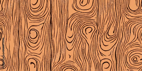 Seamless Wooden Texture Backgrounds – Natural Wood Grain Patterns Collection, Light Brown Timber Surface, Rustic Plank Boards, Vector Graphic Resource for Interior Design, Flooring, Furniture.