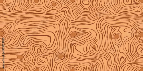 Seamless Wooden Texture Backgrounds – Natural Wood Grain Patterns Collection, Light Brown Timber Surface, Rustic Plank Boards, Vector Graphic Resource for Interior Design, Flooring, Furniture.