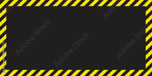 Yellow and black striped lines seamless pattern or texture. Under construction and safety background.