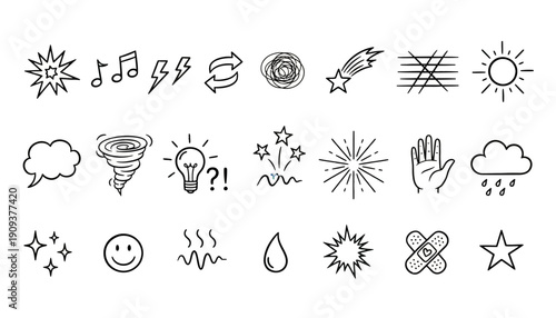 Weather forecast icons show sunny and rainy days with various symbols