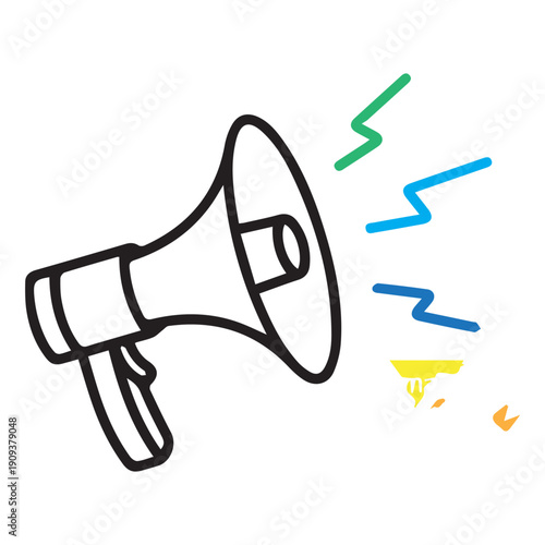 megaphone isolated on white background