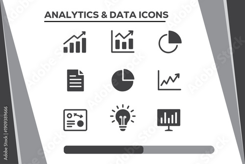 Business Intelligence and Reporting Icon Set