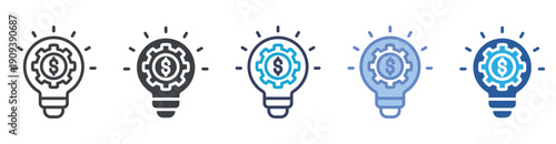 Idea icon set multiple style collection