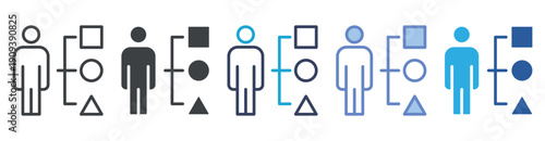 Skills icon set multiple style collection