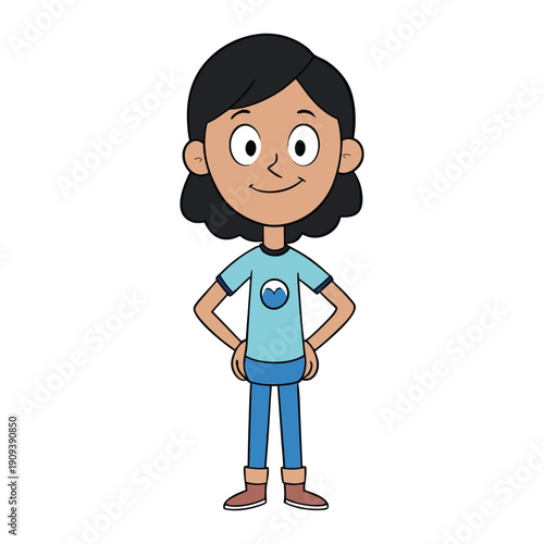 Positive girl rocking a comfy graphic tee with uplifting vibes, confident smile, and casual style. Perfect for everyday wear, spreading optimism, self-love, and cheerful energy.
