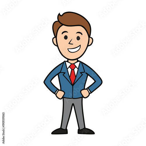 A confident businessman radiates optimism, facing challenges with a smile, turning setbacks into opportunities, and inspiring growth with every positive thought.
