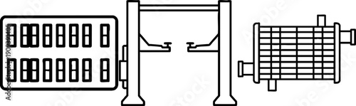 Automotive Repair Maintenance and Diagnostic Equipment Icons