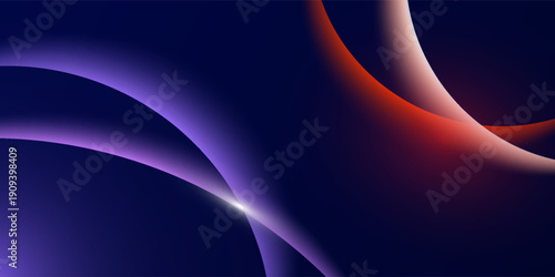 Shiny moving lines design element. Modern purple blue gradient flowing wave lines. Futuristic technology concept. Vector illustration.