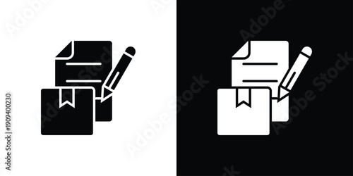 Description Icon Sheet Multiple Style Collection Isolated Vector