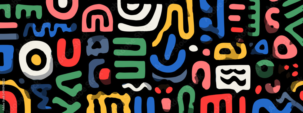 Fototapeta premium seamless pattern with numbers and symbols