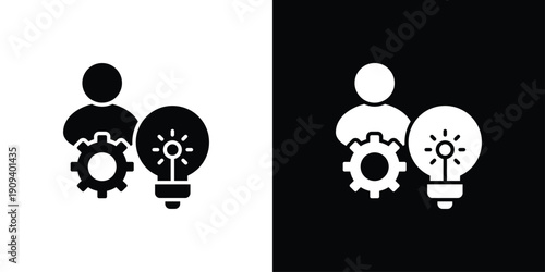 Skills Icon Sheet Multiple Style Collection Isolated Vector