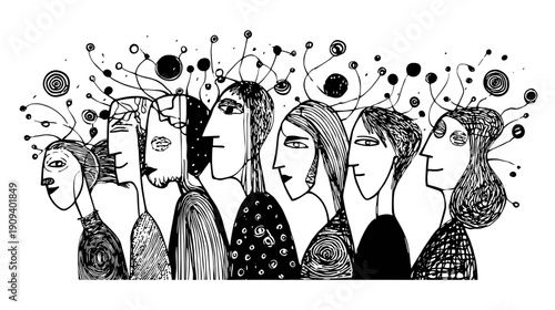 silhouettes of people and things 