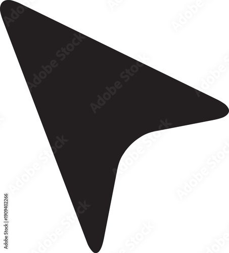 Cursor Icon – Mouse Pointer Arrow, Simple Click UI Symbol - vector black arrow icon
