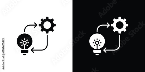 Implementation Icon Sheet Multiple Style Collection Isolated Vector