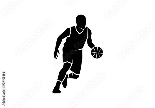 basketball player silhouette vector