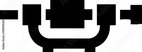 Industrial Pipe System Abstract Valve Mechanism Icon