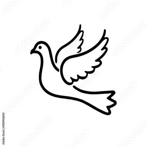 dove of peace isolated on white