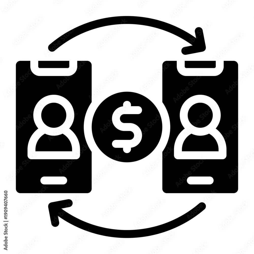 Obraz premium money transfer icon vector