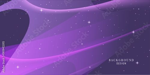 Creative waves night purple background dynamic shapes composition