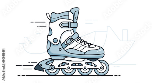 Inline Skate Rollerblade with Wheels.