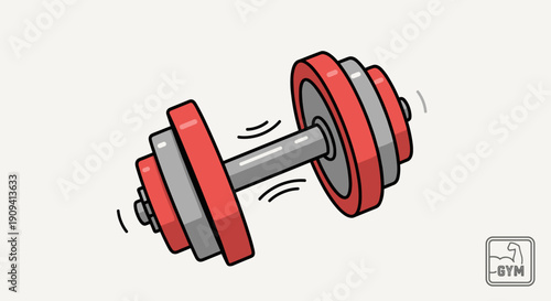 Red and Gray Dumbbell Weightlifting Equipment.