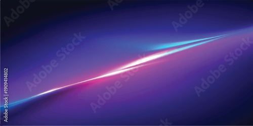 Vibrant Blue and Purple Abstract Light Streaks - Digital Background