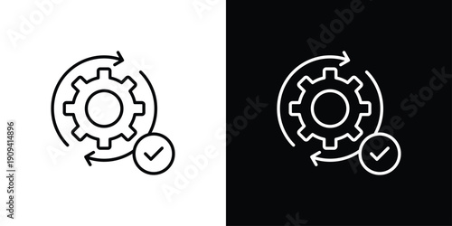 Execution Icon Sheet Multiple Style Collection Isolated Vector