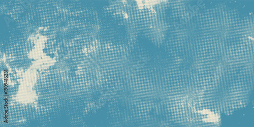 retro sky pattern on old paper background. raster vintage clouds