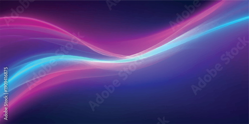 Abstract background of flowing liquid light in shades of blue, white, and red, with a soft, luminous texture