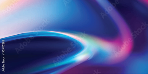 Abstract deep blue underwater background with bright sunbeams and light rays shining through the water surface