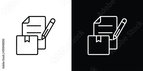 Description Icon Sheet Multiple Style Collection Isolated Vector