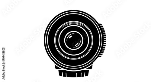 Camera Lens Close Up View.