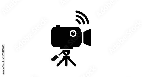 Camera on a tripod stand 1.