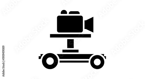 Camera on robotic vehicle.